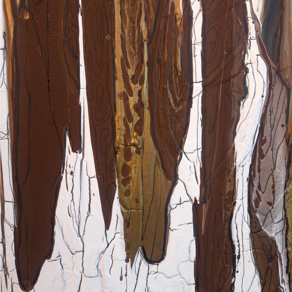 Into the wild, medium, abstract tree nature, accent home, original art painting - Picture 2 of 5